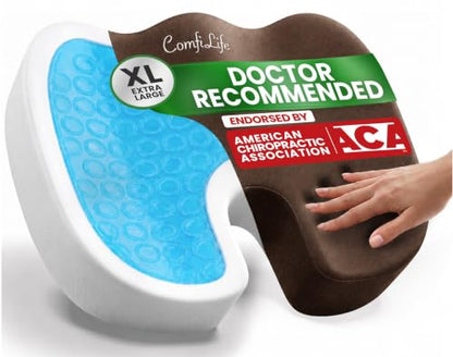 Extra Large Gel & Memory Foam Seat Cushion