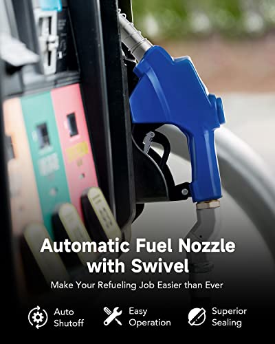 OMT 1" NPT Automatic Fuel Nozzle Kit with 360° Hose Swivel