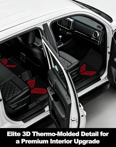 Premium Color TPE Floor Mats for Toyota Tacoma 2024 2025 2026 Double Cab Auto Tran