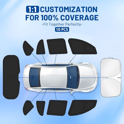 Car Window Shades for Toyota Land Cruiser Prado 250 2024 (10 Count)