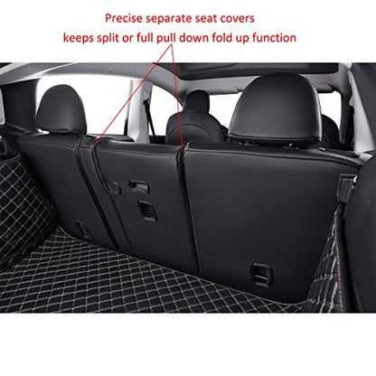Model Y Seat Covers Custom Fit for Tesla Model y 2020 2021 2022 2023 2024 2025 Long Range (5 Count)