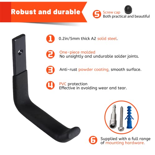 4 Inch Garage Hooks Heavy Duty (8 Count)