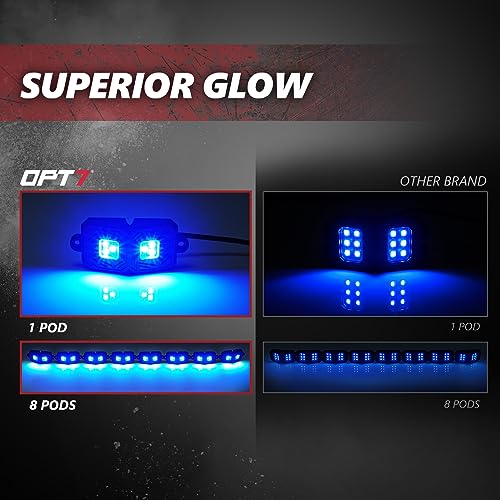 Photon 8 Pod RGB LED Aluminum Rock Lights (8 Count)