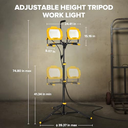 25000 Lumen LED Work Lights with Stand