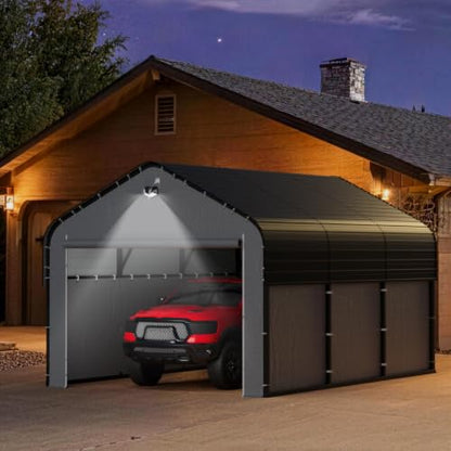 10x16 Metal Carport with Removable Sidewalls