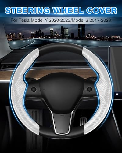 Custom for Tesla Steering Wheel Cover