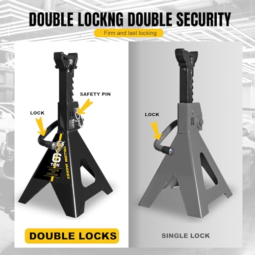 Jack Stands 6 Ton with Double Locking for Lifting Car SUVS