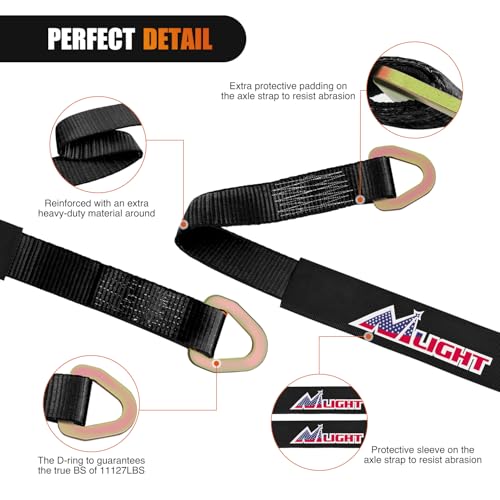2" x 38" Axle Tie Down Straps with D (4 Count)
