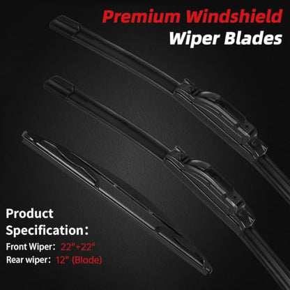 Windshield Wiper Blades Replacement for Chevy Chevrolet Tahoe 2009