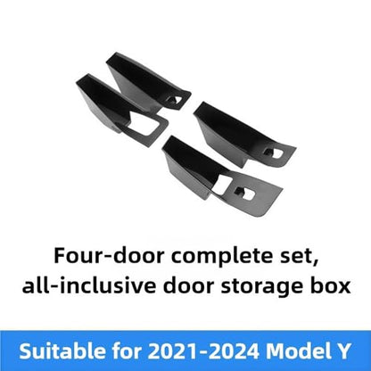 GGCLIMAX 4Pcs Car Organizer Door Handle Storage Box Side Door Box Compatible with Tesla Model Y