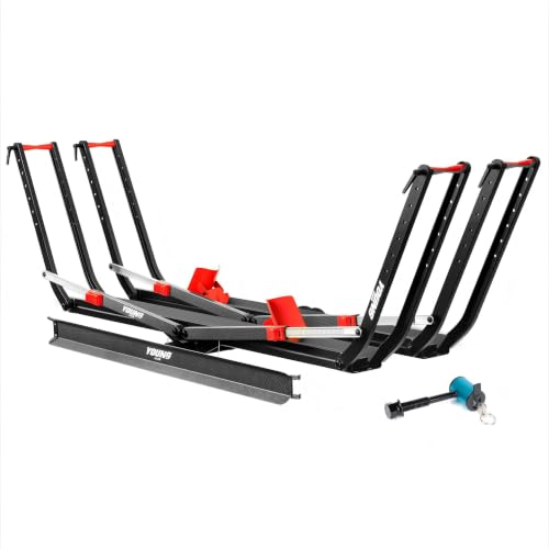 Young 200 lbs Ebike Racks with Ramp for Tow Hitch with 2 Arms (2 Count)