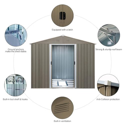 8x10 FT Outdoor Storage Shed