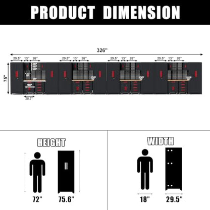 32 Pack Garage Cabinet and Storage System Kit