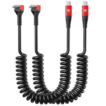 90 Degree USB C to C Cable for CarPaly (2 Count)