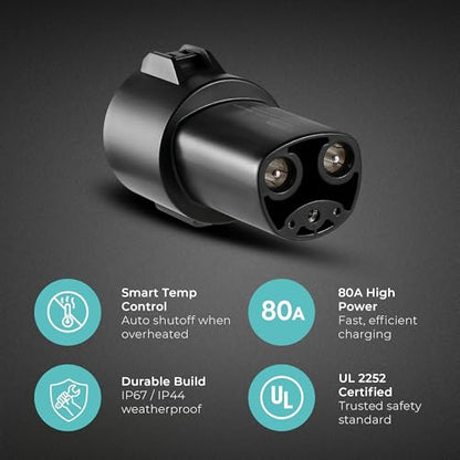 J1772 to NACS EV Charging Adapter 80A
