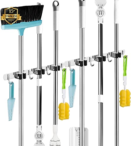 2 Pack Broom Holder Wall Mount (2 Count)