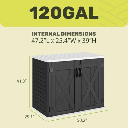 Outdoor Resin Storage Sheds with X