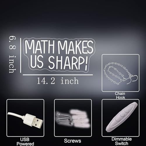 Math Makes Us Sharp Neon Sign