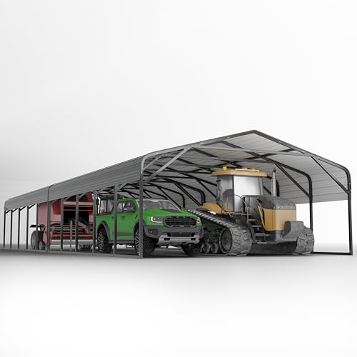 Military Grade Metal Carport 20x52 FT