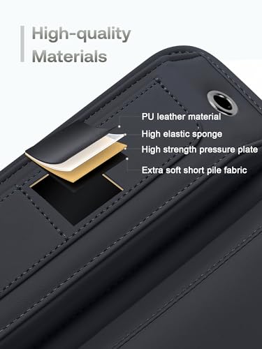 Universal Fit Premium Leather Car Seat Gap Filler Organizer (2 Count)