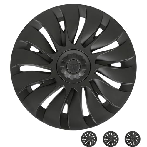 Wheel Covers for Tesla Model Y Accessories 2024 19 Inch 4 Pcs Rim Protector Wheel Cover Replacement Compatible with Tesla Y 2024 2023 2022 2021 (4 Count)