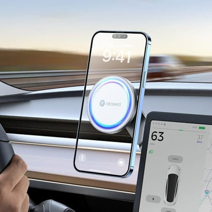 Tesla Phone Mount【Strongest Magnet Power】 Foldable Hidden Tesla Phone Holder Fit for All Phones