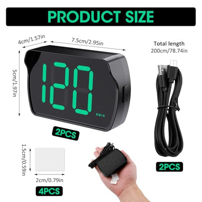 2 Pack GPS Digital Speedometer for Car MPH (2 Count)