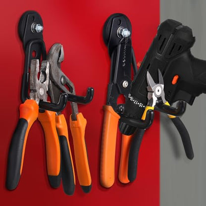14 Pcs Large Magnetic Hooks Heavy Duty Garage Magnet Hooks Strong Storage Utility Magnetic Hangers with Anti Slip Rubber Coating for Indoor and Outdoor Hanging