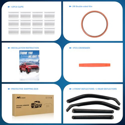Vent Window Visors for Jeep Compass 2017