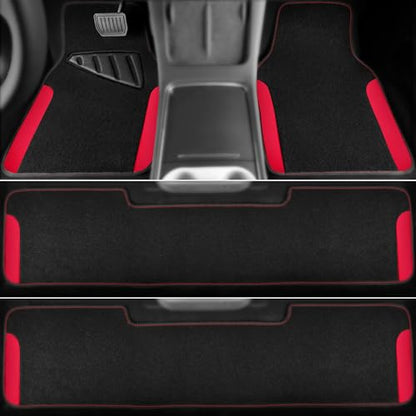 Waterproof Universal Faux Leather 3Row Car Floor Mats