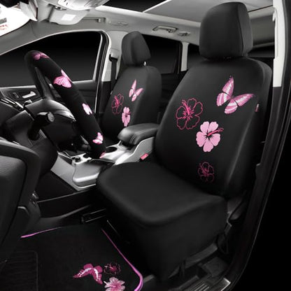 Universal Cloth Butterfly Car Seat Covers Full Set