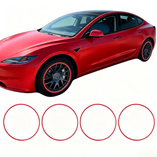 Automotive Alloy Wheel Rim Protector 18 Inch Alloy Rim Guards for Car Rims Compatible with Tesla Model 3 18 Inch (4 Count)