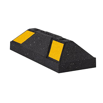 Heavy Duty Rubber Parking Stop Durable Easy to Install Reflective Parking Curb Garage Car Stopper for Indoor and Outdoor Use