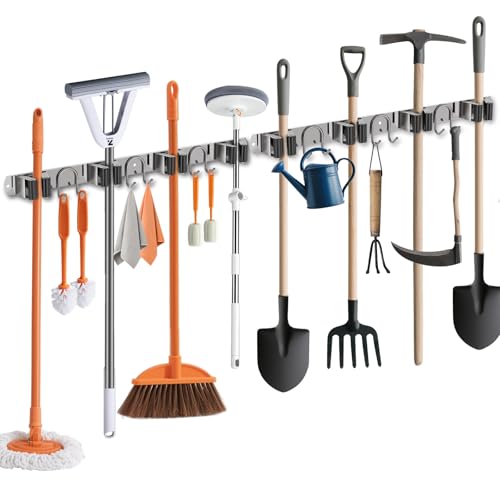 Mop Broom Holder Wall Mount (2 Count)