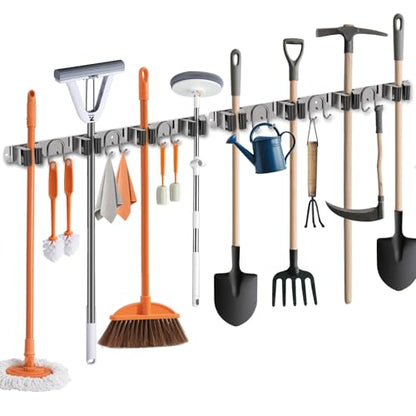 Mop Broom Holder Wall Mount (2 Count)