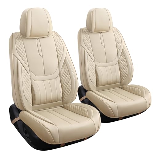 Universal Car Seat Covers for SUVs Sedans Trucks Beige (5 Count)