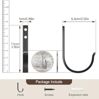 10 Pack 22LB Wall Hooks for Hanging Towel (10 Count)
