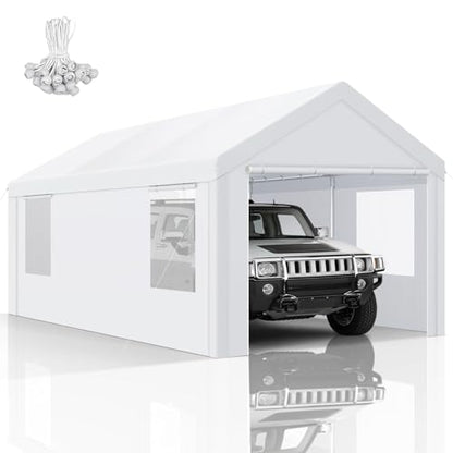 10x20 FT Heavy Duty Carport with Galvanized Frame