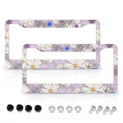 Flowers Daisy License Plate Frames