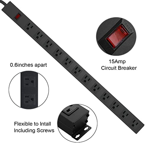 HHOSET Long Power Strip Surge Protector