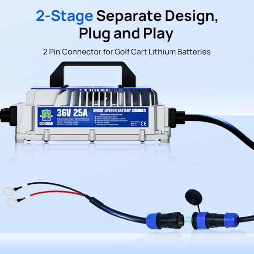 36V 25A Lithium Charger ≥93% Efficiency for Golf Cart Batteries