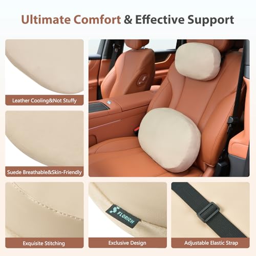 Car Headrest and Lumbar Support Pillow for Car Office Chair