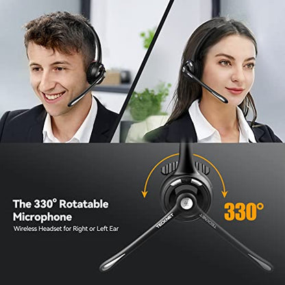 Wireless Bluetooth Headset with Noise Cancelling Microphone