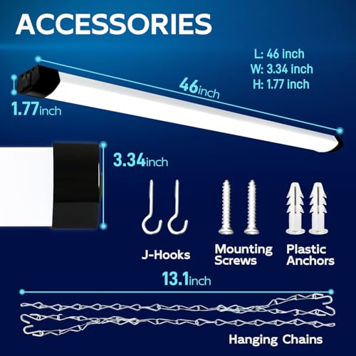 4FT 120W LED Shop Light Linkable (2 Count)