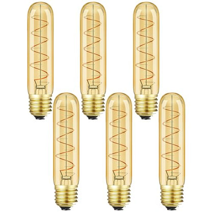 Vintage T10 LED Edison Light Bulb Super Thin Filament