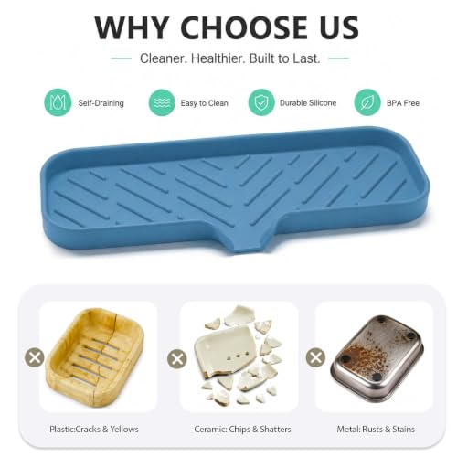 Silicone Soap Dish with Drain Spout