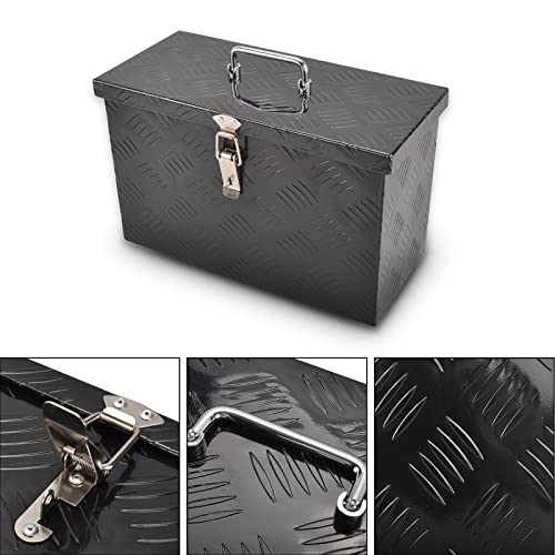 16 Inch Aluminum Tool Box 5 Bar Tread ToolBox for Truck Bed Car Outdoor