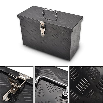 16 Inch Aluminum Tool Box 5 Bar Tread ToolBox for Truck Bed Car Outdoor