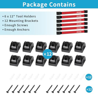 6 Pieces 12" Magnetic Tool Holder Strip (6 Count)