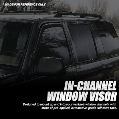 4PCS Tape On Window Visors for 1992 (4 Count)
